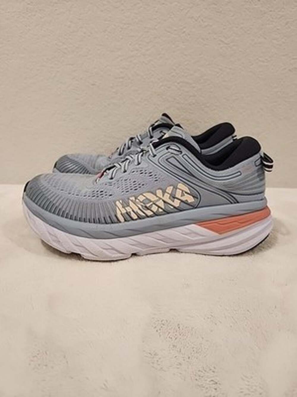 Hoka One One Bondi 7 Women's 7.5 Running Shoes Harbor Mist Sharkskin